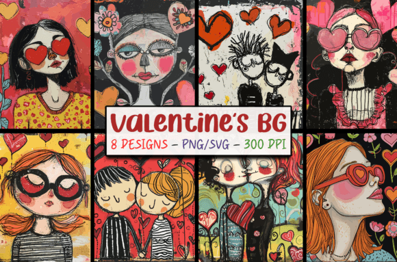 Download Cute Retro Valentines Day Background SVG - Cute retro valentine Collection