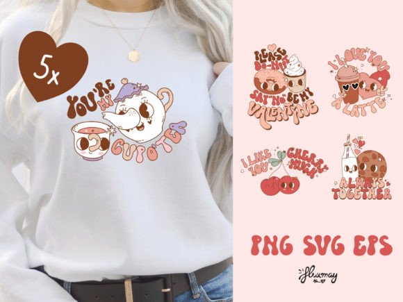 Download Cute Retro Valentine Food Sublimation - Cute retro valentine Collection
